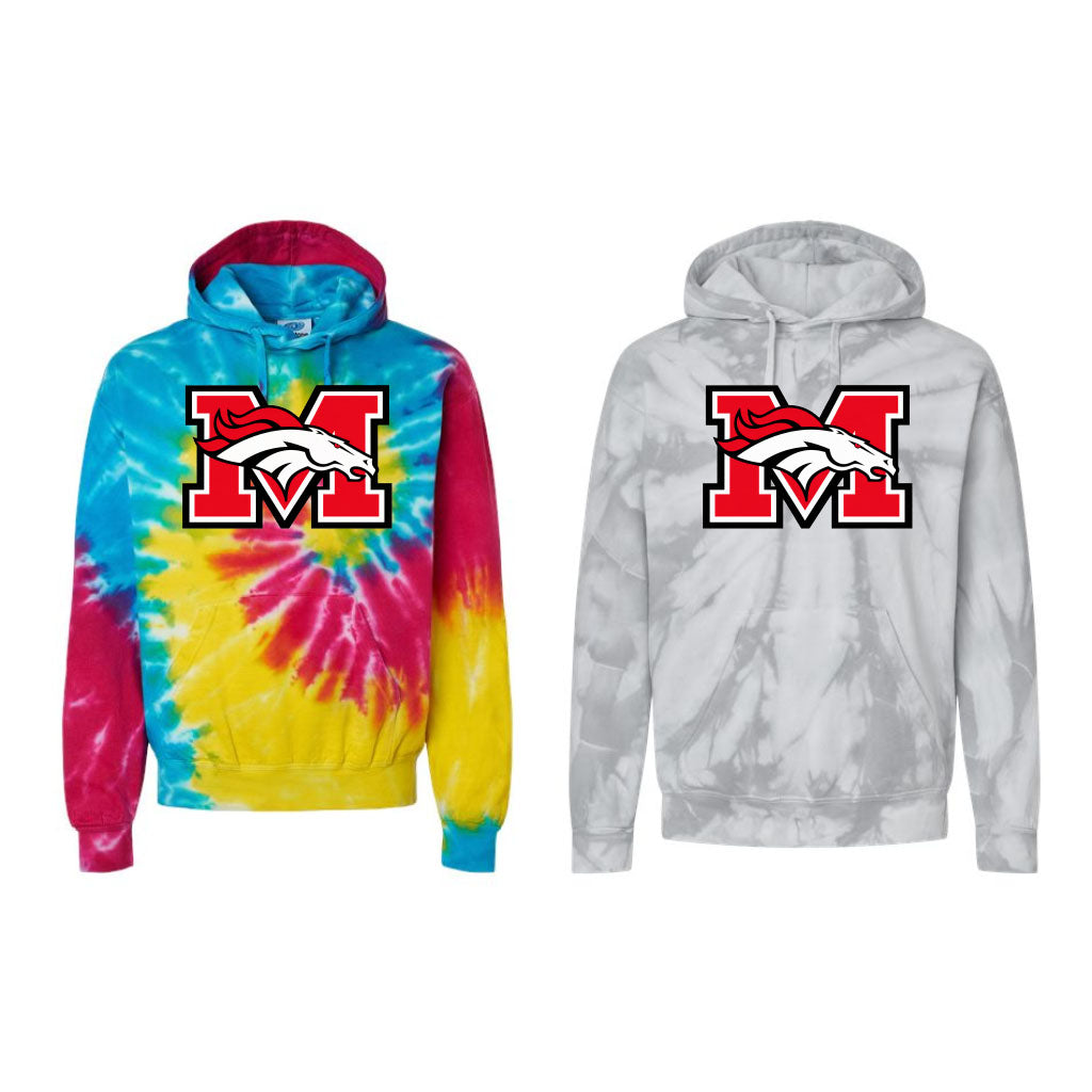 Unisex Tie-Dyed Hooded Sweatshirt Adult and Youth